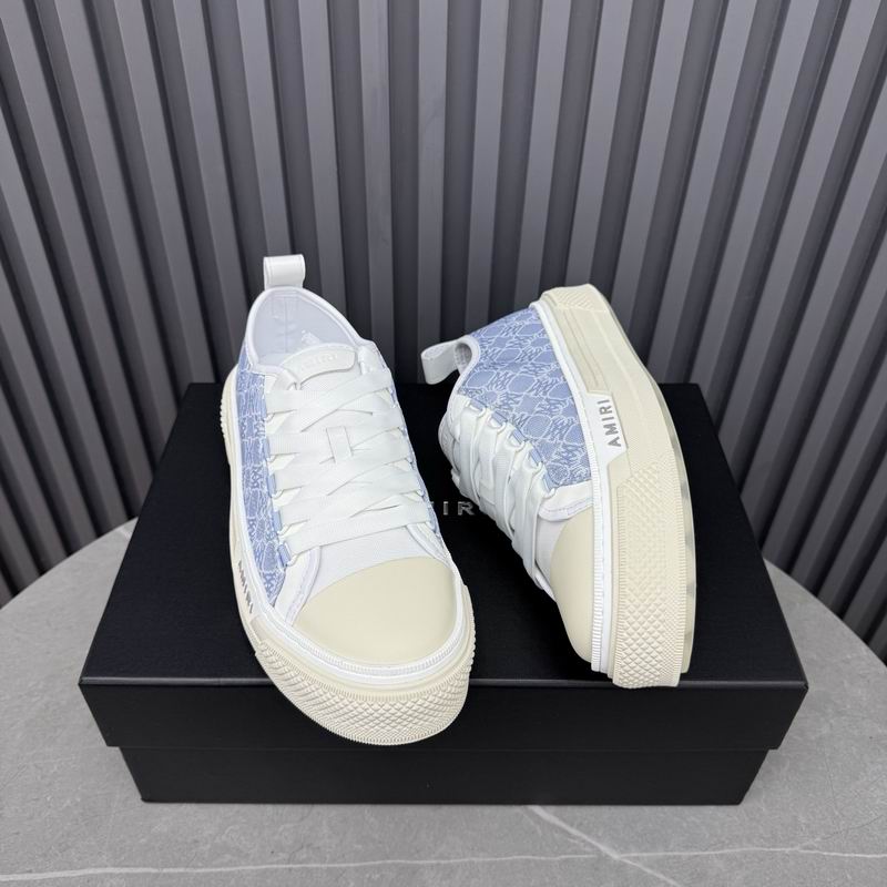 AMIRI Patterned Low-Top Sneakers – Light Blue & White