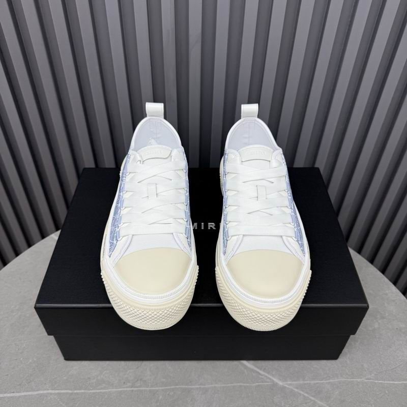 AMIRI Patterned Low-Top Sneakers – Light Blue & White