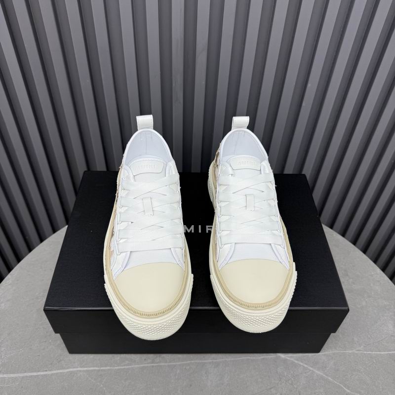 AMIRI Star Detail Low-Top Sneakers – White & Gold-Tone