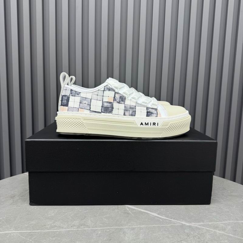 AMIRI Checkerboard Low-Top Sneakers – Black & White