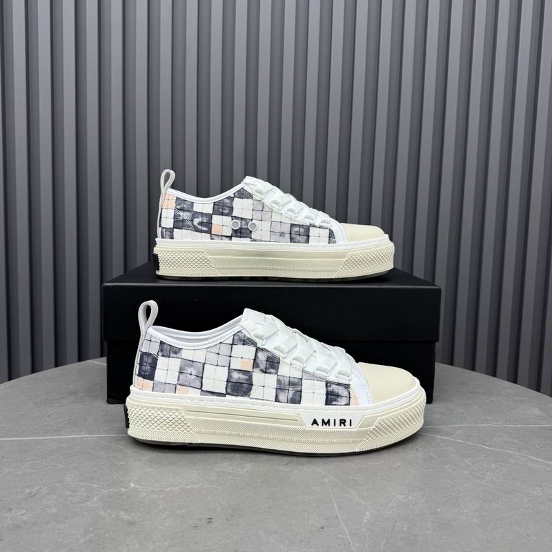 AMIRI Checkerboard Low-Top Sneakers – Black & White