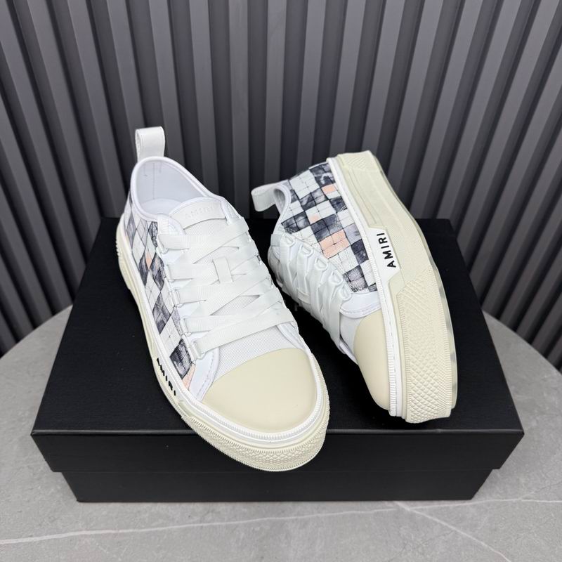 AMIRI Checkerboard Low-Top Sneakers – Black & White