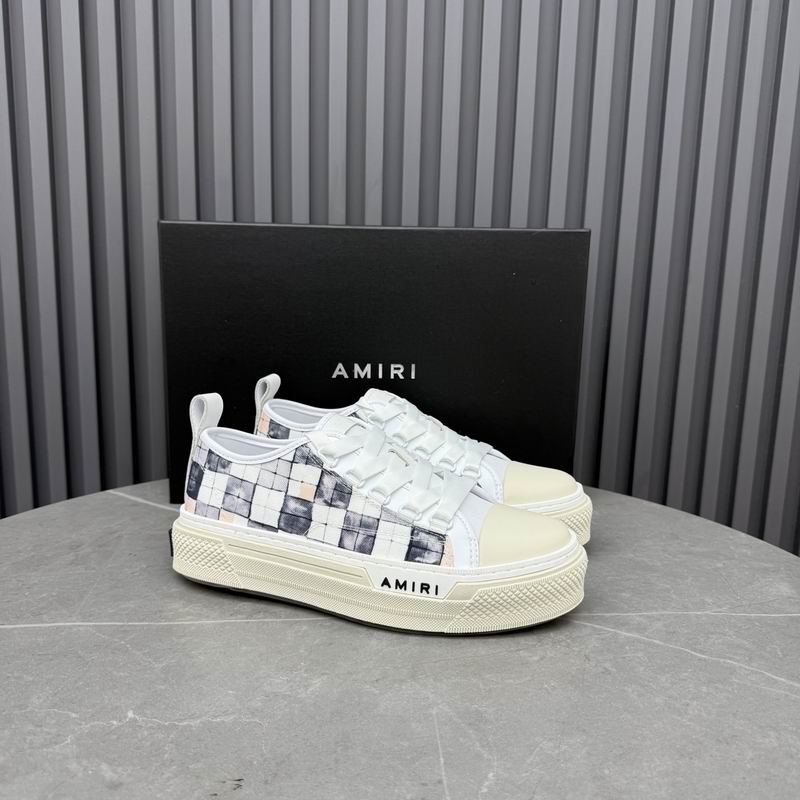 AMIRI Checkerboard Low-Top Sneakers – Black & White