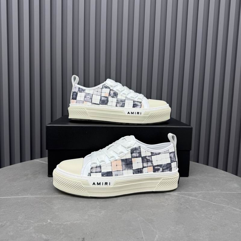AMIRI Checkerboard Low-Top Sneakers – Black & White