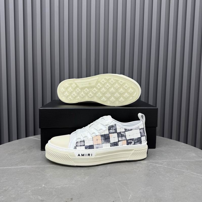 AMIRI Checkerboard Low-Top Sneakers – Black & White