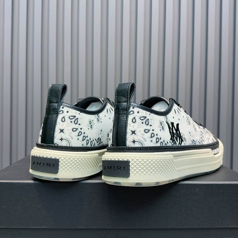 AMIRI Bandana Print Low-Top Sneakers – Black & White