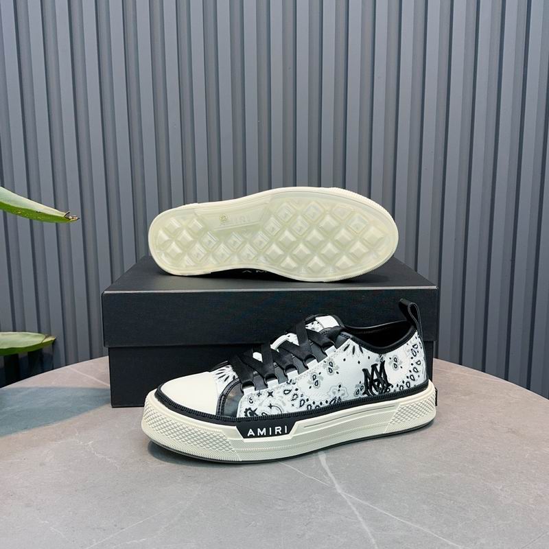 AMIRI Bandana Print Low-Top Sneakers – Black & White