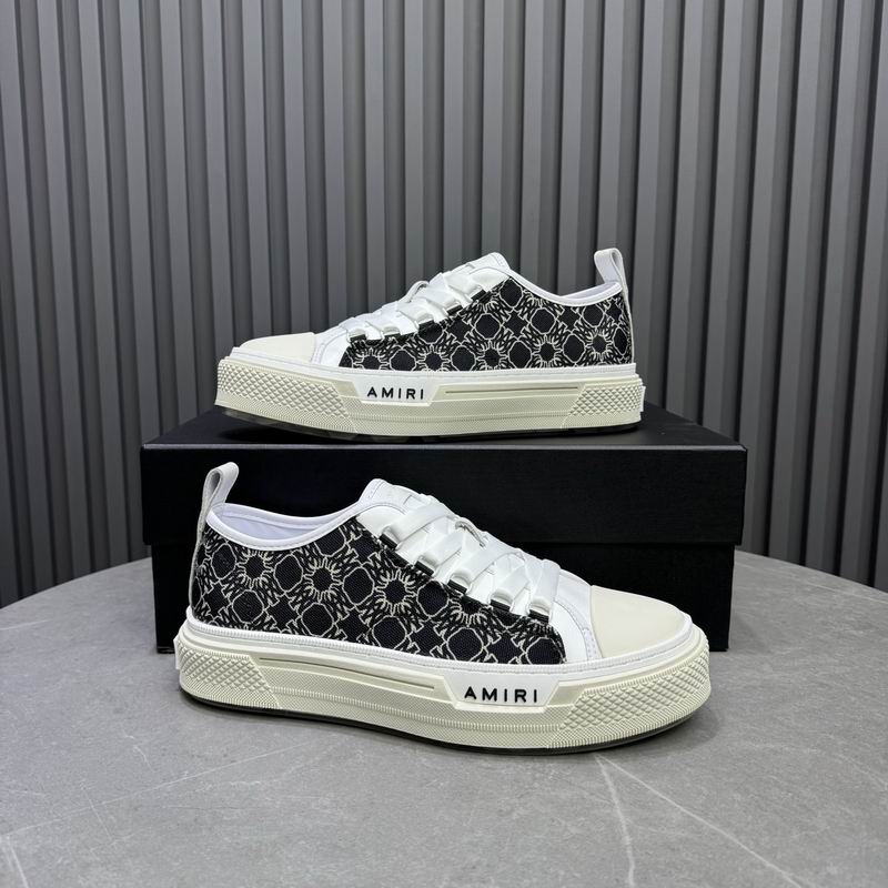 AMIRI Patterned Low-Top Sneakers – Black & White