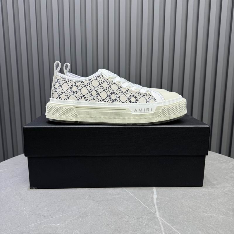 AMIRI Patterned Low-Top Sneakers – White & Black