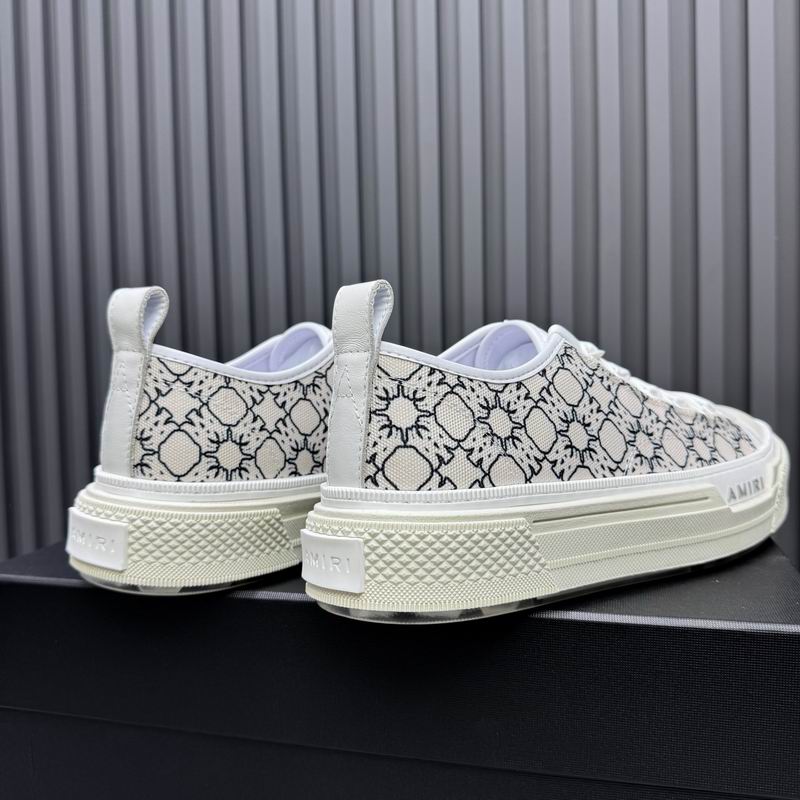 AMIRI Patterned Low-Top Sneakers – White & Black