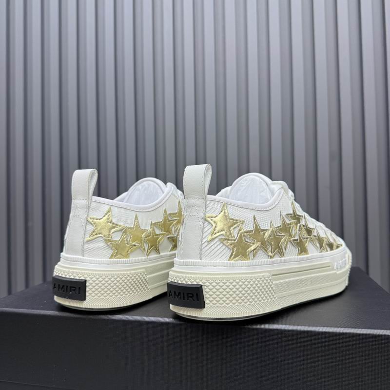AMIRI Star Detail Low-Top Sneakers – White & Gold
