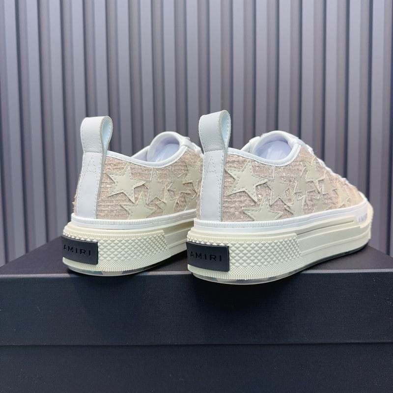 AMIRI Tonal Star Low-Top Sneakers – Beige & White