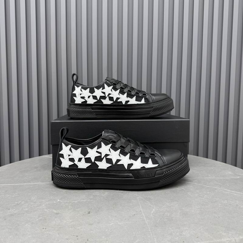 AMIRI Star Detail Low-Top Sneakers – Black & White