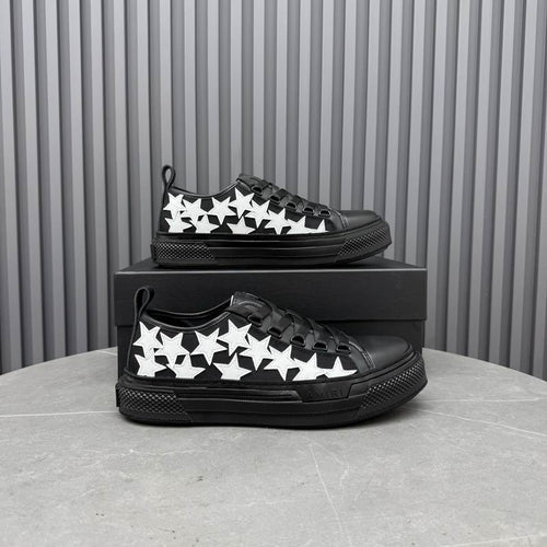 AMIRI Star Detail Low-Top Sneakers – Black & White