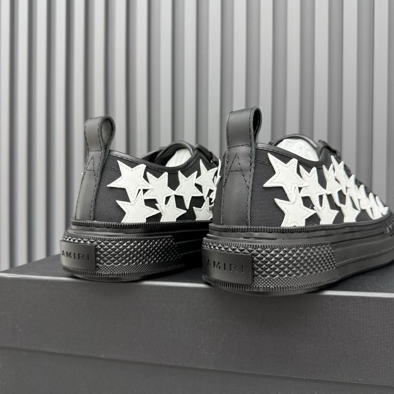 AMIRI Star Detail Low-Top Sneakers – Black & White