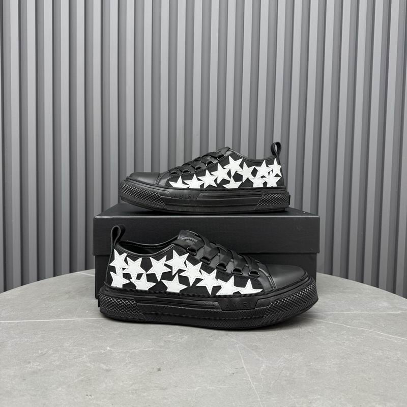 AMIRI Star Detail Low-Top Sneakers – Black & White
