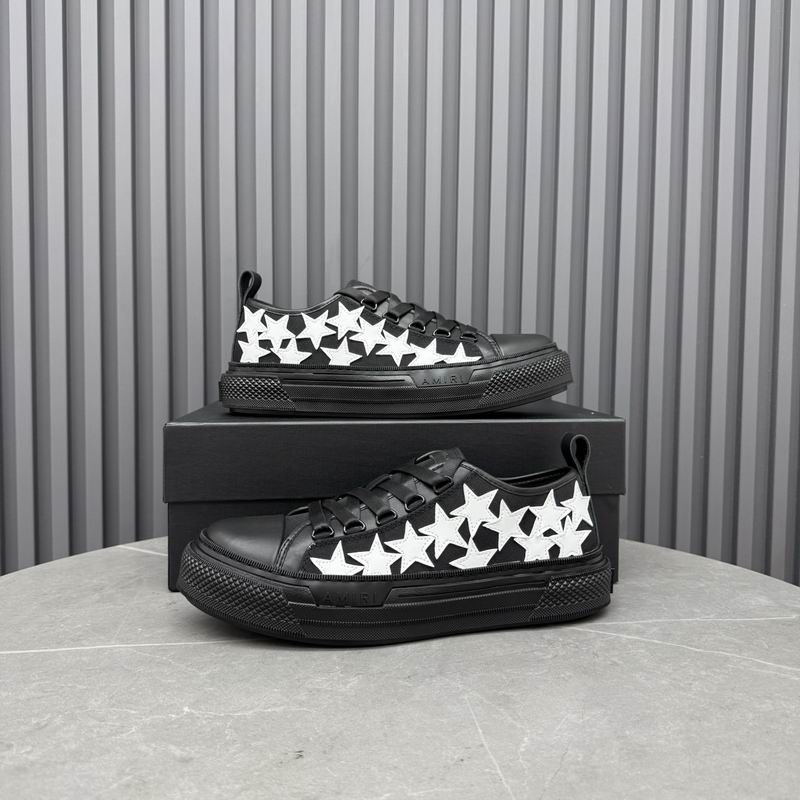 AMIRI Star Detail Low-Top Sneakers – Black & White
