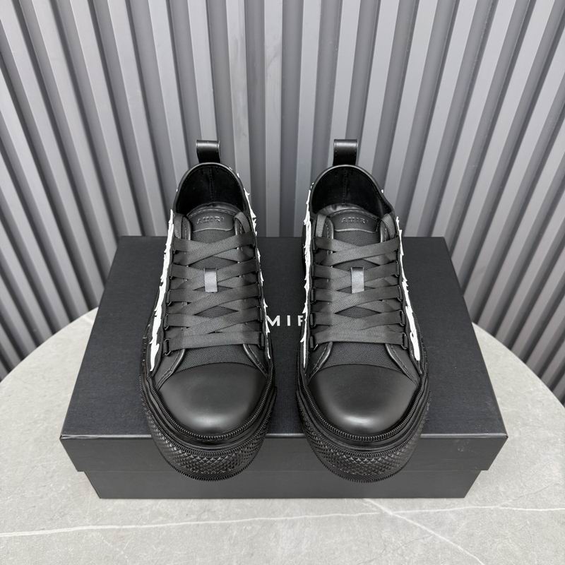 AMIRI Star Detail Low-Top Sneakers – Black & White