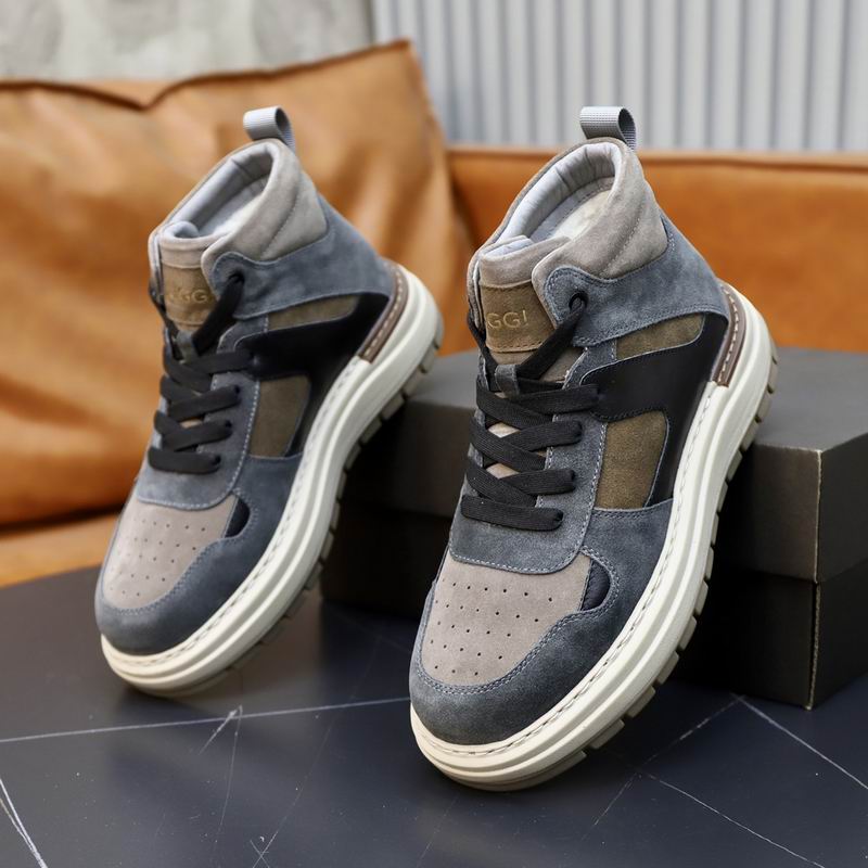 UGG High-Top Lace-Up Sneakers - Grey, Black & Taupe