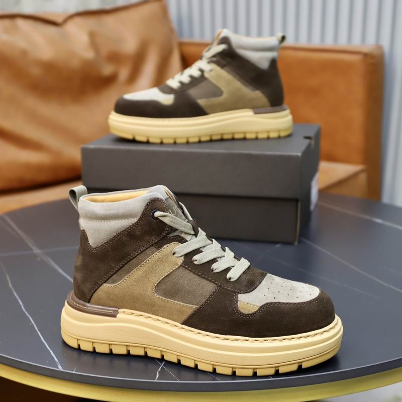 UGG High-Top Lace-Up Sneakers - Brown & Taupe