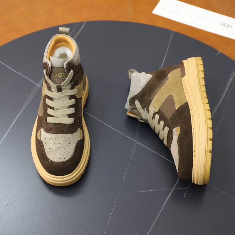 UGG High-Top Lace-Up Sneakers - Brown & Taupe