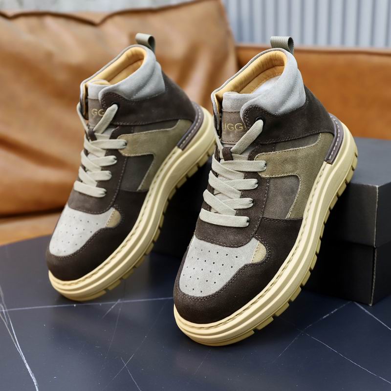UGG High-Top Lace-Up Sneakers - Brown & Taupe