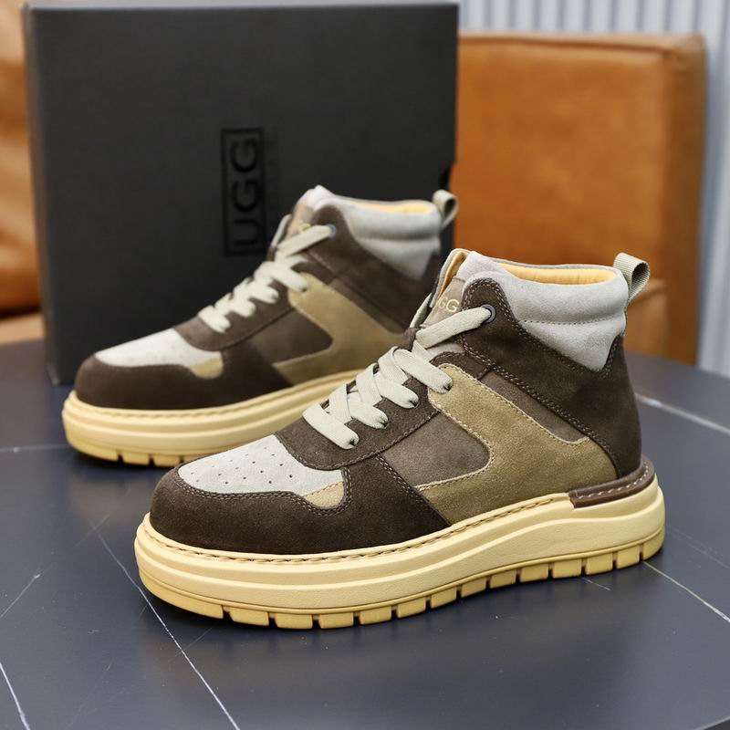 UGG High-Top Lace-Up Sneakers - Brown & Taupe