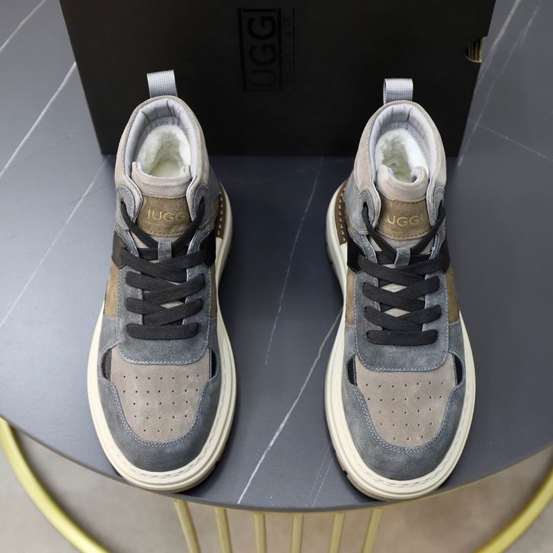 UGG High-Top Lace-Up Sneakers - Grey, Black & Taupe