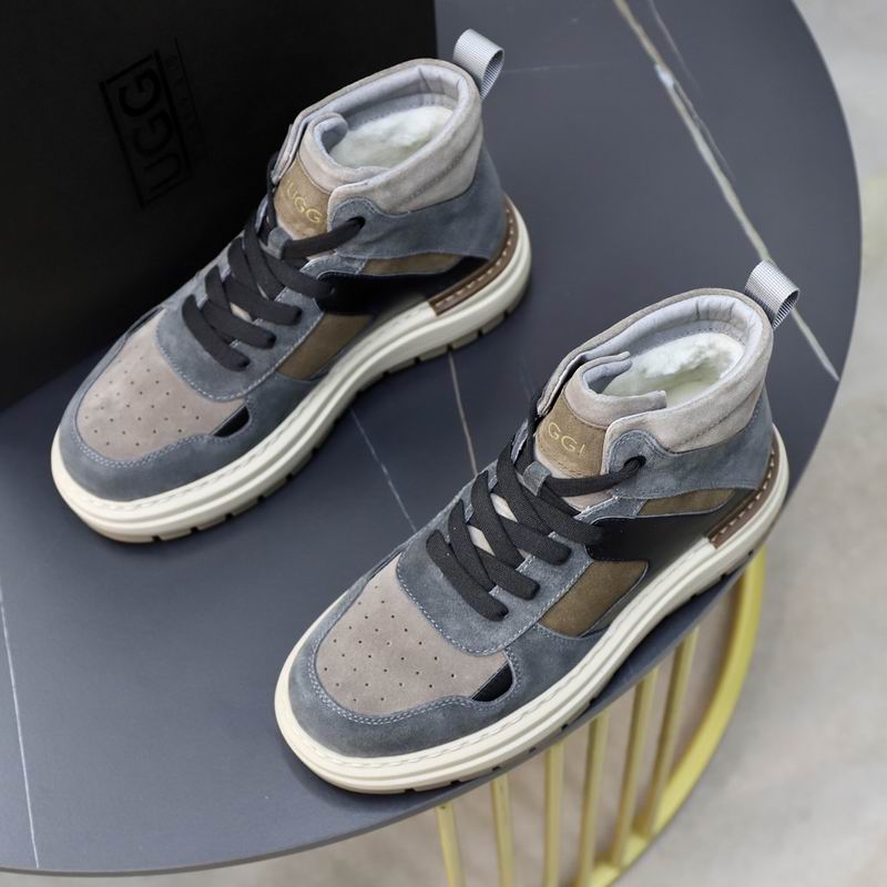 UGG High-Top Lace-Up Sneakers - Grey, Black & Taupe
