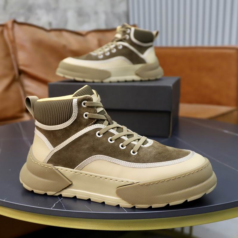 UGG High-Top Lace-Up Sneakers - Olive & Cream