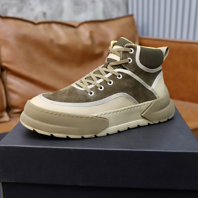 UGG High-Top Lace-Up Sneakers - Olive & Cream