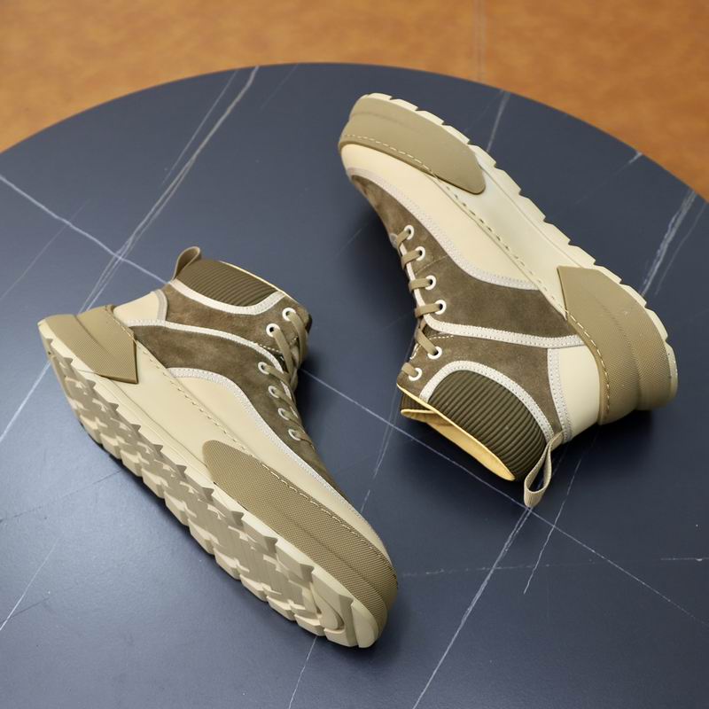 UGG High-Top Lace-Up Sneakers - Olive & Cream