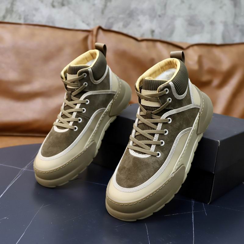 UGG High-Top Lace-Up Sneakers - Olive & Cream