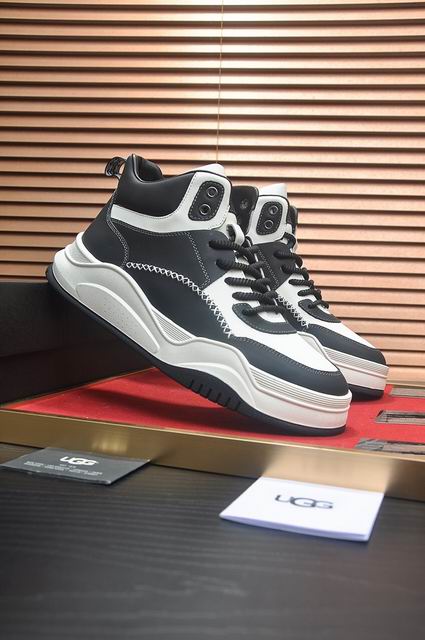 UGG High-Top Lace-Up Sneakers - Black & White