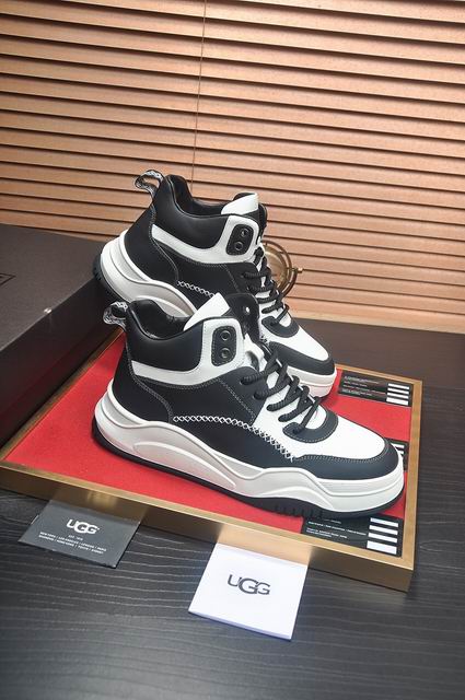 UGG High-Top Lace-Up Sneakers - Black & White