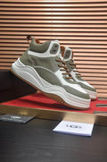 UGG High-Top Lace-Up Sneakers - Olive & White