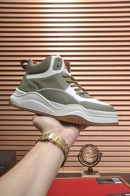 UGG High-Top Lace-Up Sneakers - Olive & White