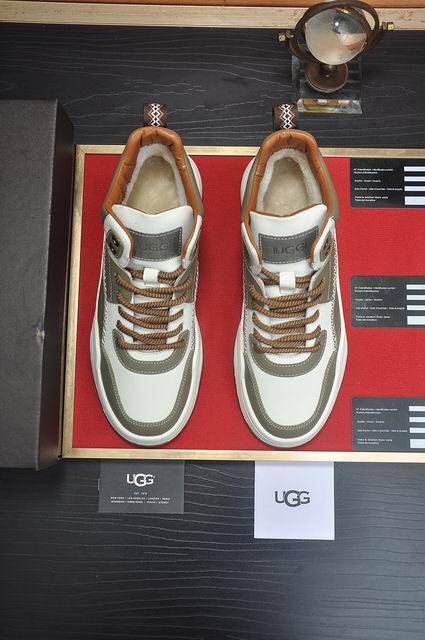 UGG High-Top Lace-Up Sneakers - Olive & White