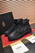 UGG High-Top Lace-Up Sneakers - Black Stitched Panels