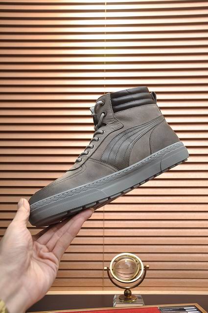 UGG High-Top Lace-Up Sneakers - Gray Stitched Panels