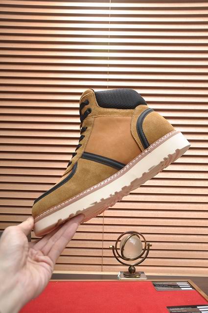 UGG High-Top Lace-Up Sneakers - Tan & Cream
